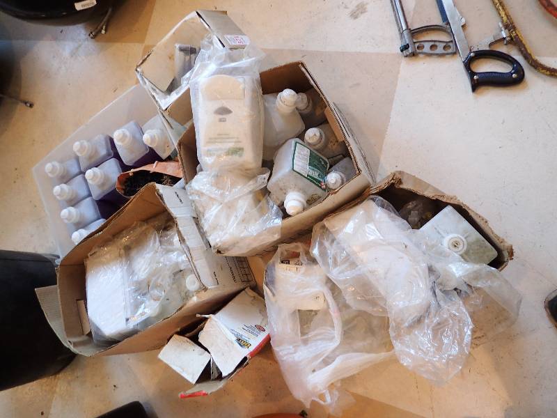 lot 1422 image: Large Lot Of Soap Dispenser Refils And Soap Despensers And Hand Sanitizer