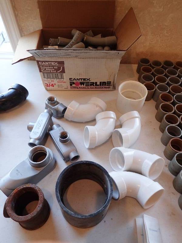 lot 1434 image: Lot Of Conduit Fittings And PBC Tubing