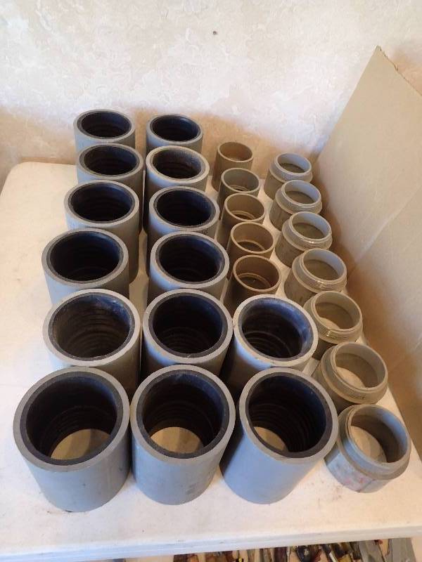 lot 1446 image: Large Lot Of Cantex PBC Couplers With Male Threaded Ends