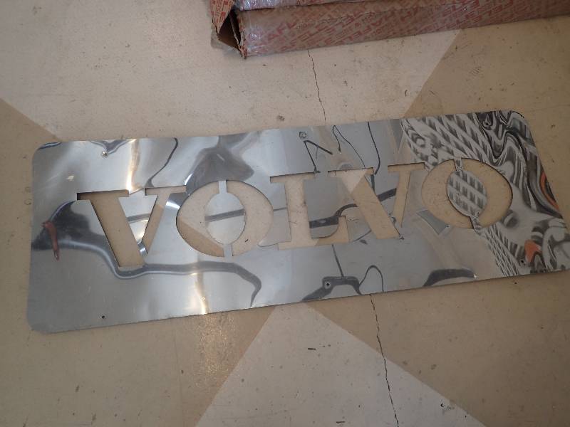 lot 1671 image: Stamped Volvo Metal Sign 38�x13�