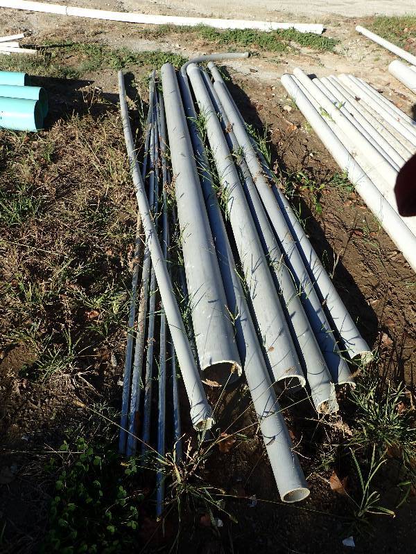 lot 1836 image: Metal And Rigged PBC Conduit Pipe With Metal Conduit Tubing