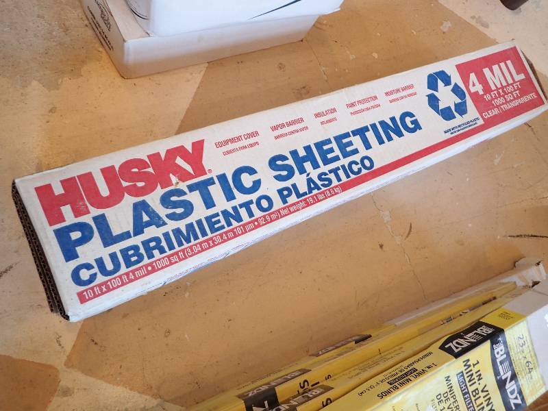 lot 1419 image: Large Roll Of Husky Plastic 10ft Sheeting