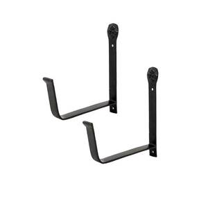 lot 25521 image: 8 x 6 Pair of Wall Mounted Flower Box Brackets Black - ACHLA Designs 2 boxes