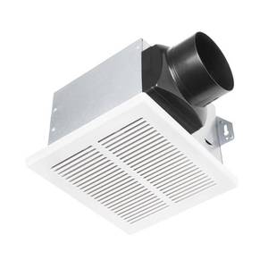 lot 25571 image: Hampton Bay 80 CFM Ceiling Mount Room Side Installation Humidity Sensing Bathroom Exhaust Fan, ENERGY STAR, White