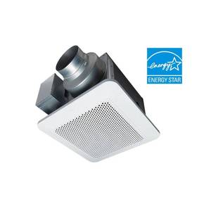 lot 25574 image: Panasonic WhisperChoice Pick-A-Flow 80110 CFM Ceiling Bathroom Exhaust Fan with Flex-Z Fast Bracket, White