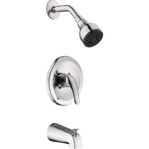 lot 25576 image: Glacier Bay Aragon Single-Handle 1-Spray Tub and Shower Faucet in Chrome (Valve Included), Grey