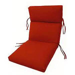 lot 25494 image: sunbrella patio chair cushion set red 1 set only
