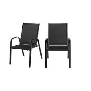 lot 25518 image: kd full bucket 2pk sling chair black Graphite