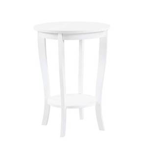 lot 50191 image: American Heritage Round End Table, White