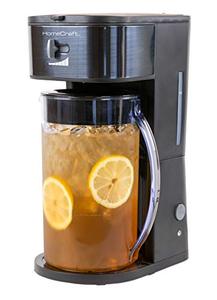 lot 50202 image: HomeCraft 3-Quart Black Stainless Steel Cafe Iced Tea And Iced Coffee Brewing System