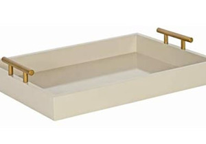 lot 50206 image: Kate and Laurel Lipton Mid Century Modern Decorative Wood Tray 24in