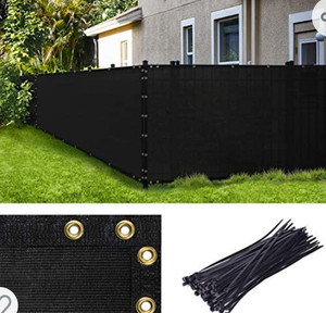 lot 50212 image: Amgo 6 x 50 Black Fence Privacy Screen Windscreen