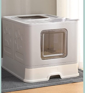 lot 50230 image: Foldable Cat Litter Box with Top Entry