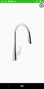 lot 50235 image: Kohler Single-hole or three-hole kitchen sink faucet