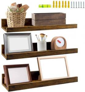 lot 50237 image: Giftgarden Rustic Floating Shelf, 3-Pack