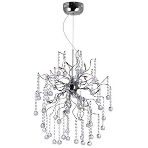 lot 50245 image: Cherry Blossom 20-Light Chrome Chandelier