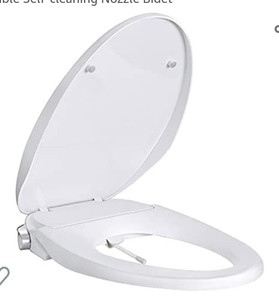lot 50277 image: Bidet Toilet Seat for Elongated Toilets Soft Closing Toilet Seat
