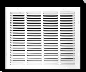 lot 50279 image: Steel Return Air Filter Grille 20W x 16H Duct Opening Measurements