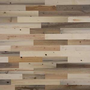 lot 50302 image: Timberchic 18 in. x 3 in. x 12-42 in. Peel and Stick Natural Wooden Decorative Wall Paneling (20 sq. ft)