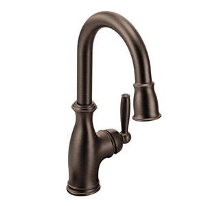 lot 50307 image: Moen Brantford Oil Rubbed Bronze One-Handle Pulldown Bar Faucet