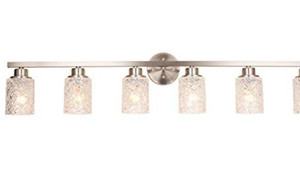 lot 50317 image: Alice House 41.3in.Vanity Lights, 6 Light Wall Lighting, Brushed Nickel Finish