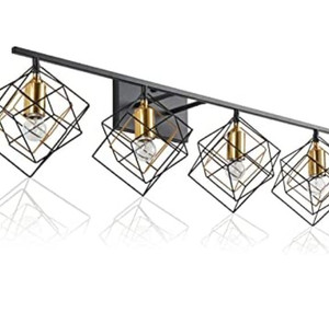 lot 50320 image: Behiya 4-Light Over Mirror Bathroom Vanity Light Fixture