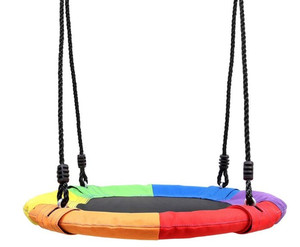 lot 50336 image: Outdoor Saucer Swing, Multi colored