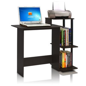lot 50343 image: Furinno Efficient Home Laptop Notebook Computer Desk, EspressoBlack