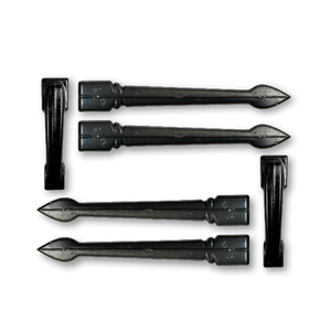 lot 50348 image: Coach House Accents Traditional Series Garage Door Hinges and Handles,Black