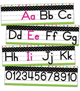 lot 50441 image: Schoolgirl Style Simply Stylish Tropical Alphabet Line Manuscript Mini Bulletin Board Set, 8 Pieces