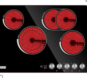lot 50446 image: VIVOHOME 29 Inch 4 Burner 7400W Electric Radiant Cooktop,Black