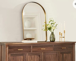 lot 50453 image: ANDY STAR Arched Mirror,Gold