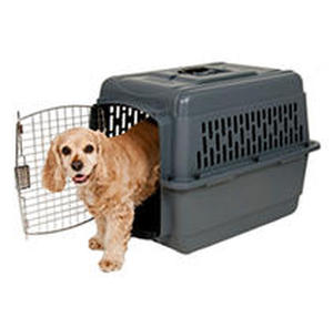 lot 50464 image: Aspen Pet Traditional Pet Porter Dog Kennel, GrayBlack, Medium, 28in.L