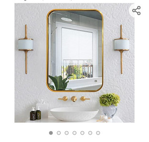 lot 50477 image: JENBELY 22x30 Inch Gold Bathroom Mirror
