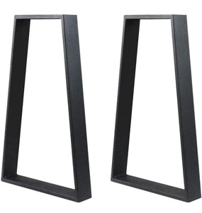 lot 50520 image: Qlly Trapezoid Metal Legs, 16in. Black