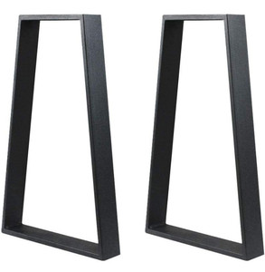 lot 50521 image: Qlly Trapezoid Metal Legs, 16in., Black