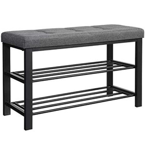 lot 50525 image: Songmics Shoe Bench 3-Tier Shoe Rack