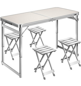 lot 50544 image: Vivohome 4 Folding Picnic Table Set