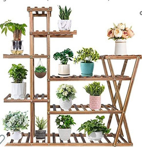 lot 50555 image: Yimobra Wood Plant Stand Indoor