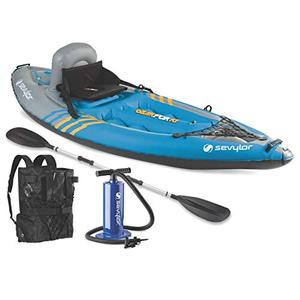 lot 50558 image: Sevylor Quikpak K1 1-Person Kayak Blue, 87 x 3