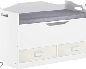 lot 50570 image: Timy Wooden Toy Box,Grey bench seat not included
