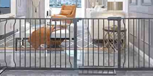 lot 50574 image: COSEND Extra Wide Tension Baby Gate,Black