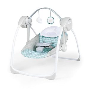 lot 51279 image: Ity by Ingenuity Swingity Swing Easy-Fold Portable Baby Swing, Goji, Blue