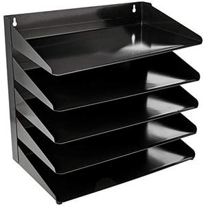 lot 51607 image: Amazon Basics 5 Tier Metal Office Document Organizer Tray   (13 x 9 x 13)