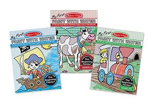 lot 51628 image: Melissa & Doug My First Paint With Water Activity Books Set - Animals, Vehicles, and Pirates
