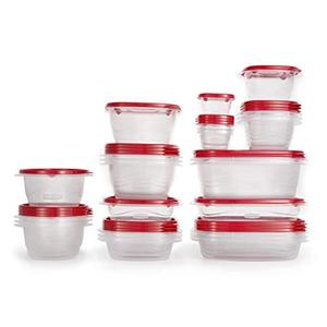 lot 51635 image: Rubbermaid TakeAlongs Food Storage Containers, 52 Pieces, Ruby Red
