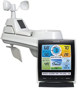 lot 52609 image: AcuRite Iris (5-in-1) IndoorOutdoor Wireless Weather Station for Indoor and Outdoor Temperature and Humidity, Wind Speed and Direction, and Rainfall with Digital Display (01512M)