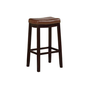lot 52610 image: Linon Claridge Counter Stool, Black, 26 x 18 x 12.75