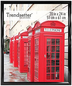 lot 52615 image: MCS Trendsetter Poster Back-Loading Wall Art & Puzzle Frame, 20 x 24 in, Black