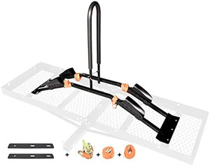 lot 52616 image: MYCAN Bike Rack Attachment for Hitch Cargo Carrier with Mesh Base, Fits 2 Bicycles  (Assembly Required)